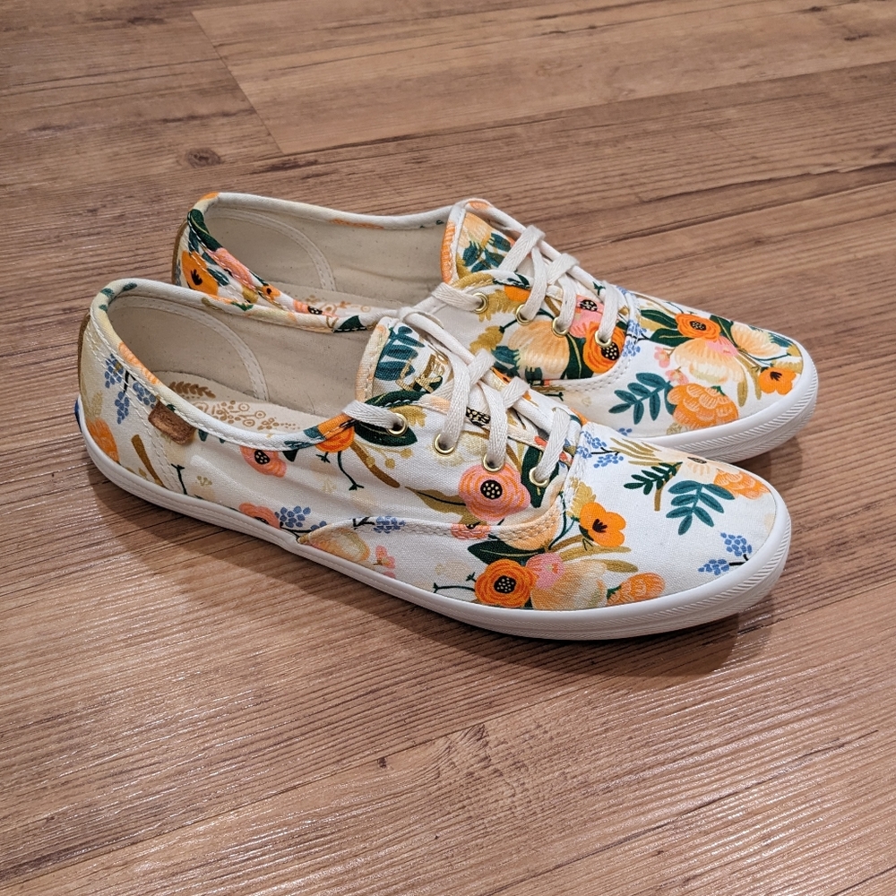 Keds x Rifle Paper Co. Floral Gold Sneakers